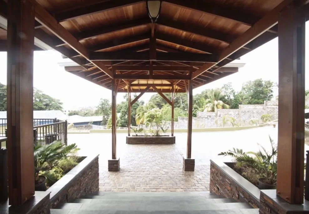 Timber covered outdoor structure